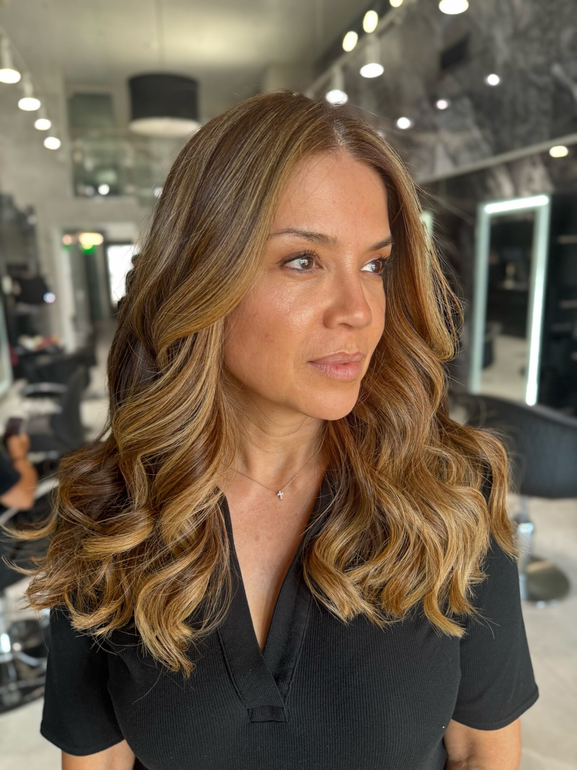 client possing for a picture taking