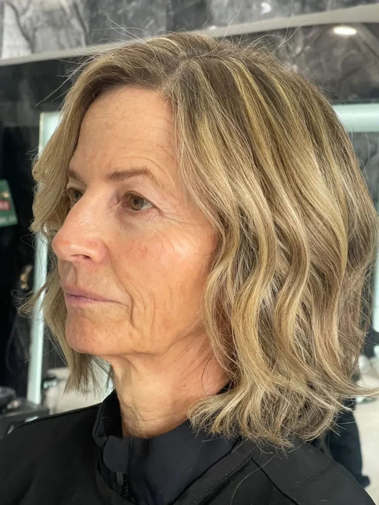 Blonde balayage bob, MG Hair Studios in Coral Gables