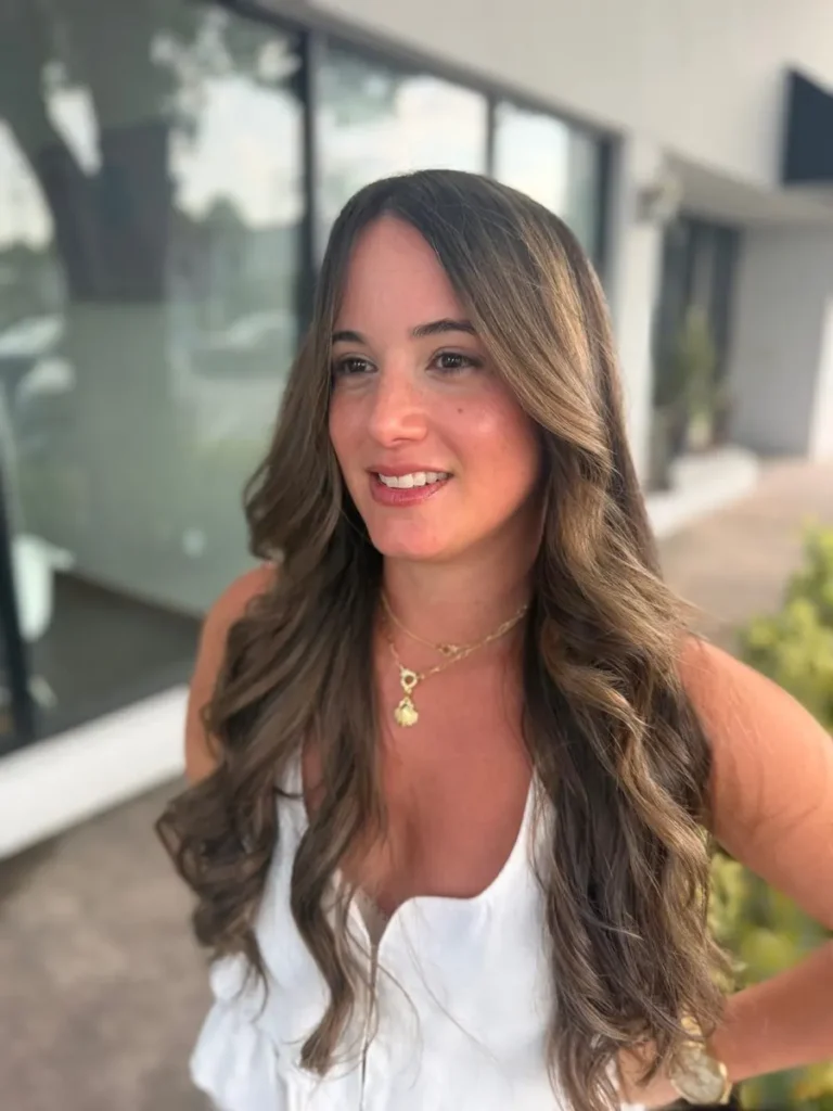 Brunette balayage result, MG Hair Studios Coral Gables